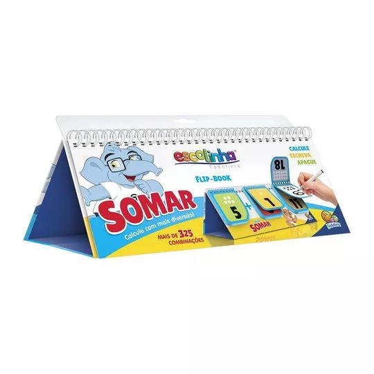 Escolinha Flip-Book - Combinações Divertidas: Somar - Todolivro- Português- 11,5x28x1cm