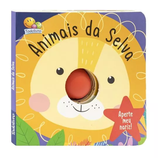 Aperte Meu Nariz! Um Livro-Squeaky: Animais Da Selva- Brijbasi- Português- 15,1x15x0,8cm