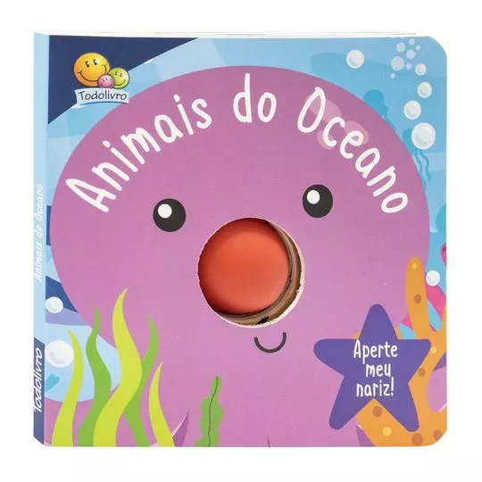 Aperte Meu Nariz! Um Livro-Squeaky: Animais Do Oceano- Brijbasi- Português- 27,6x13,6x1cm