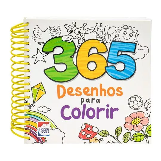 365 Desenhos Para Colorir Branco- Mammoth World- Português- 18x18x1,6cm