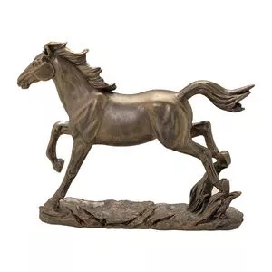 Cavalo Decorativo<BR>- Bronze<BR>- 20,5x26x6,5cm<BR>- Mabruk