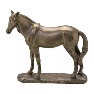Cavalo Decorativo<BR>- Bronze<BR>- 23,5x23,5x12cm<BR>- Mabruk