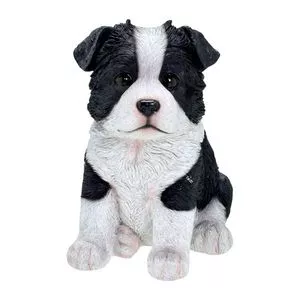 Cachorro Decorativo<BR>- Branco & Preto<BR>- 17,5x11,5x16,5cm<BR>- Mabruk
