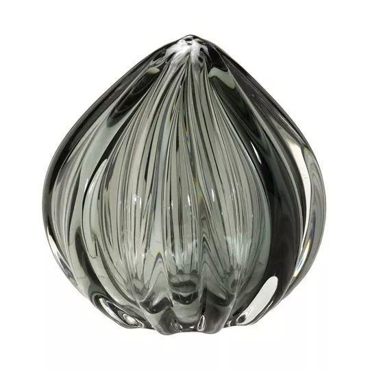 Gota Decorativa Com Relevos- Cinza Escuro- 11,5xØ11cm- Mabruk