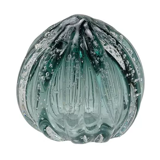 Gota Decorativa Com Relevos- Verde Água- Ø9cm- Mabruk