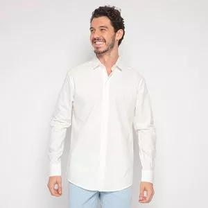 Camisa Lisa<BR>- Off White<BR>- Classic