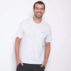 Camiseta Careca Malha Básica Sem Bolso<BR>- Branca