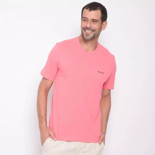 Camiseta Careca Malha Básica Sem Bolso- Rosa