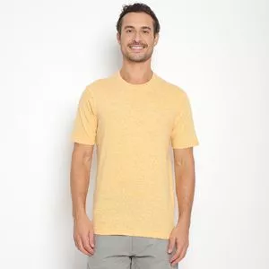 Camiseta Careca Malha Mescla<BR>- Amarela