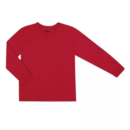 Camiseta Básica- Vermelho Escuro- Rovi Kids