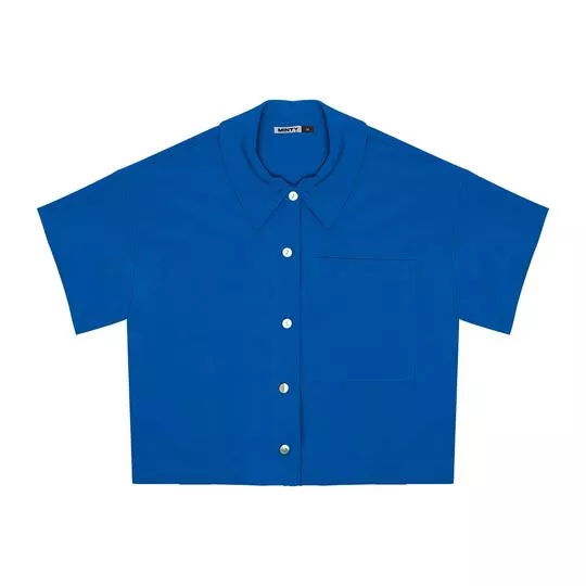 Camisa Com Bolso- Azul Escuro- Minty