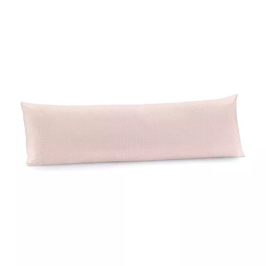 Fronha Body Pillow Lux- Rosa Claro- 130x40cm- 200 Fios
