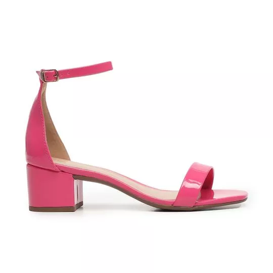 Sandália Envernizada- Pink- Salto: 5cm
