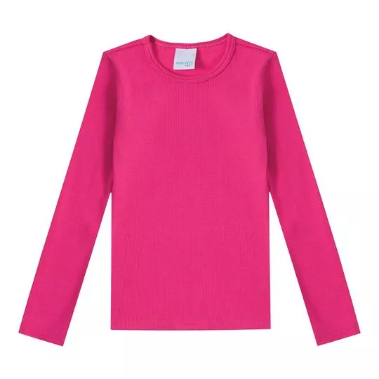 Camiseta Canelada- Pink- Malwee