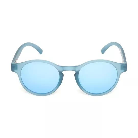 Óculos De Sol Redondo- Azul Claro- Triton