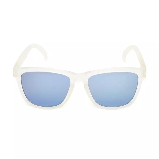 Óculos De Sol Arredondado- Incolor & Azul- Triton