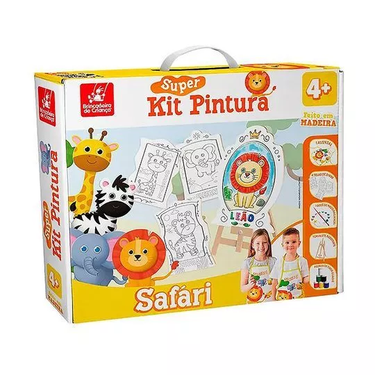 Brinquedo Para Colorir Safari- 14Pçs- Brinc. De Criança
