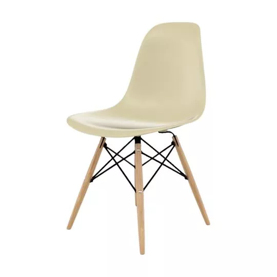 Cadeira Eames Dsw- Fendi & Bege Claro- 81x46x53cm- Seat & Co
