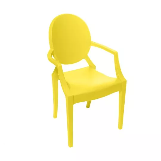 Cadeira Invisible Kids- Amarela- 63x34,5x33cm