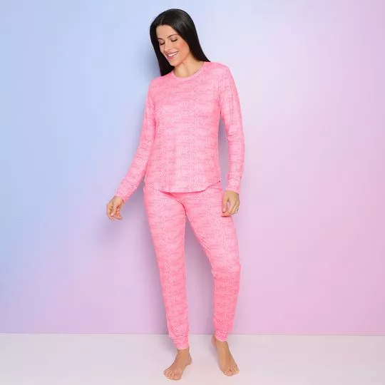 Pijama Pipo®- Rosa Claro & Branco