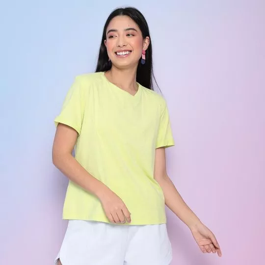 Camiseta Lisa- Amarela- Lança Perfume