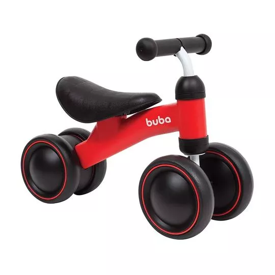 Bicicleta De Equilíbrio - Vermelha & Preta - 35x20x50cm - Buba