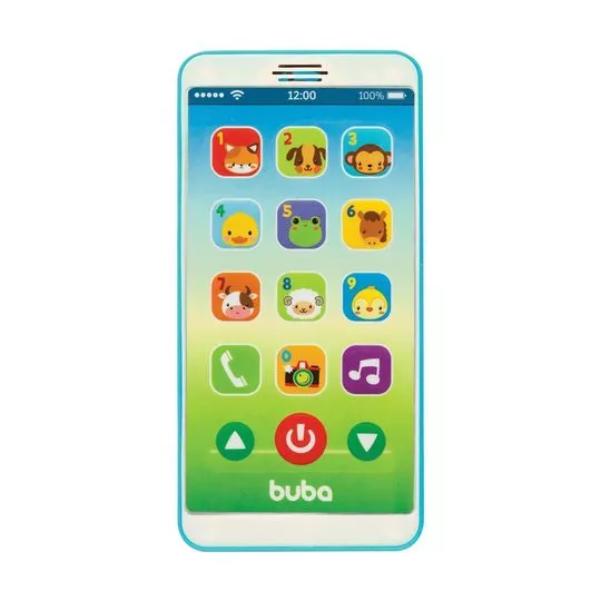 Baby Phone- Azul & Branco- 14x6,5x1,5cm