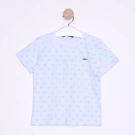 Camiseta Oliver®- Branca & Azul Claro- Oliver