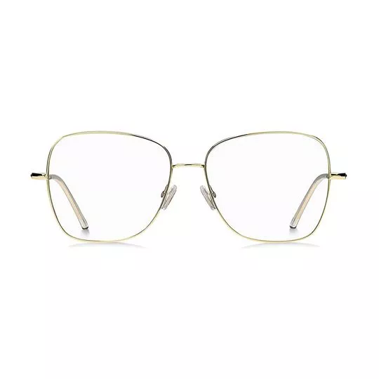 Armação Arredondada Para Óculos De Grau- Dourada- Hugo Boss