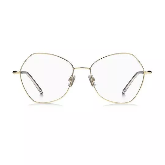Armação Arredondada Para Óculos De Grau- Dourada- Hugo Boss