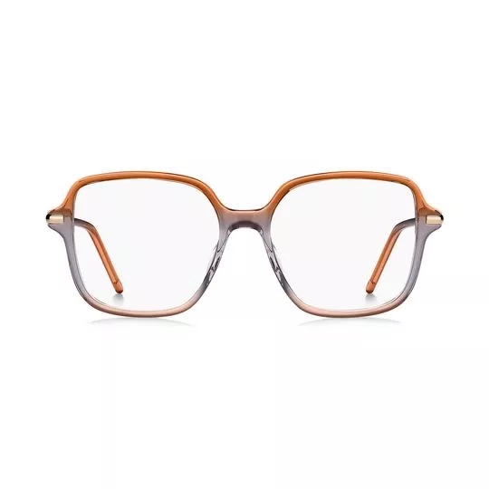 Armação Quadrada Para Óculos De Grau- Laranja & Cinza- Marc Jacobs