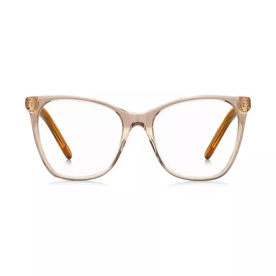 Armação Quadrada Para Óculos De Grau- Bege Claro- Marc Jacobs