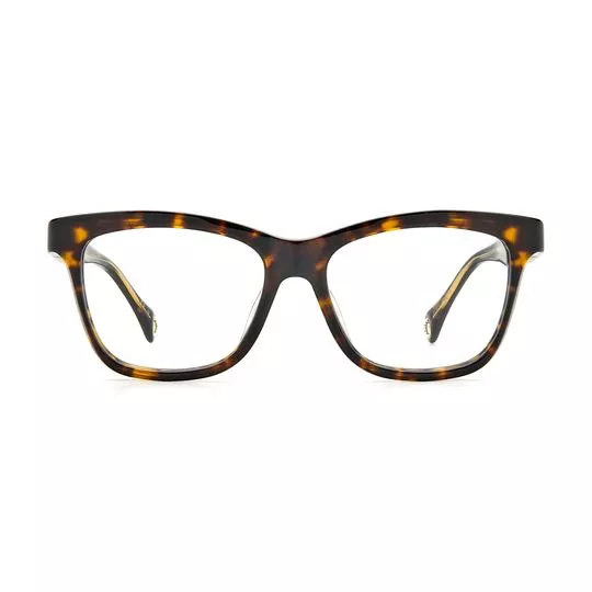 Armação Quadrada Para Óculos De Grau- Preta & Laranja- Carolina Herrera