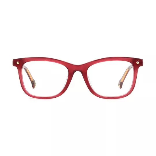 Armação Retangular Para Óculos De Grau- Vermelha- Carolina Herrera