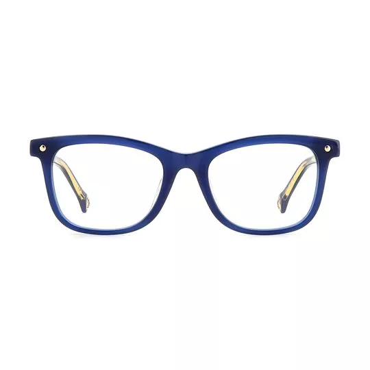 Armação Retangular Para Óculos De Grau- Azul Marinho- Carolina Herrera