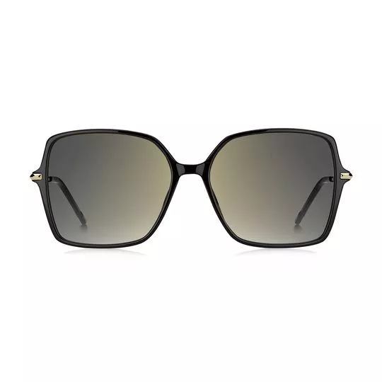 Óculos De Sol Quadrado- Taupe & Preto- Hugo Boss