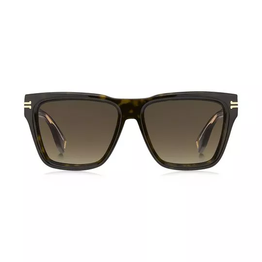 Óculos De Sol Quadrado- Marrom Escuro & Marrom- Marc Jacobs