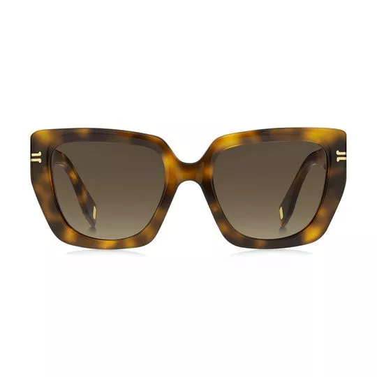 Óculos De Sol Quadrado- Preto & Dourado- Marc Jacobs