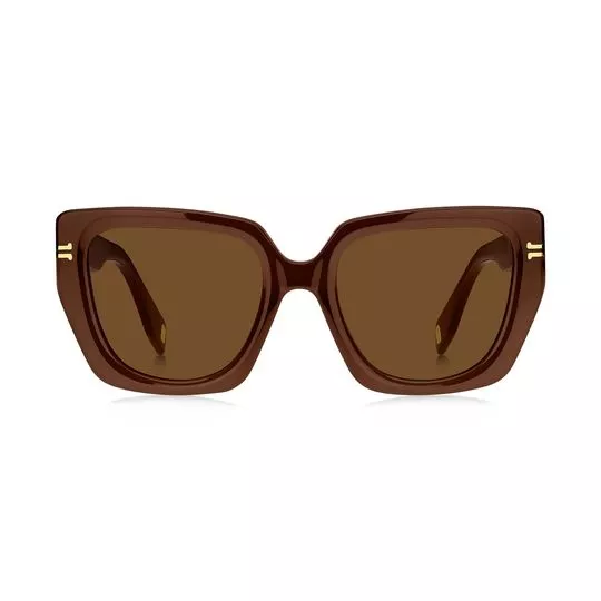 Óculos De Sol Quadrado- Marrom- Marc Jacobs