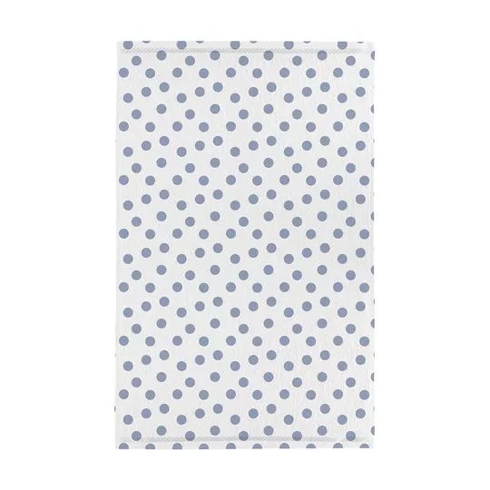 Toalha Para Rosto Poás Nice- Branca & Azul- 45x75cm