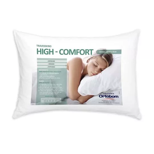 Travesseiro Hi Confort- Branco- 70x50cm