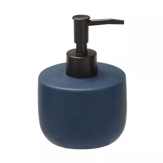 Dispenser Para Banheiro- Azul Escuro & Preto- 14xØ9,5cm- 350ml- Mabruk