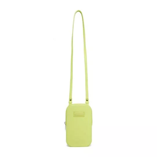 Bolsa Mini Envernizada- Verde Limão- 15x20x4cm