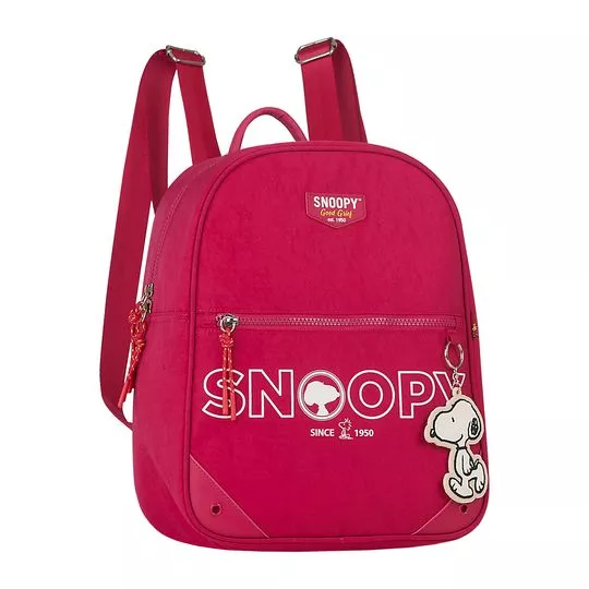 Mochila Snoopy®- Pink & Branca- 33x27x13cm- SNOOPY