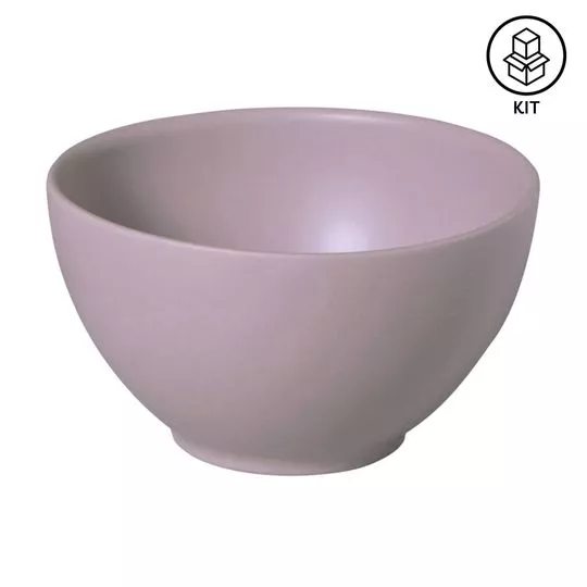 Jogo De Bowls Stoneware- Marrom Claro- 6Pçs- 540ml- Porto Brasil