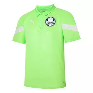 Polo Palmeiras®<BR>- Verde Limão & Branca