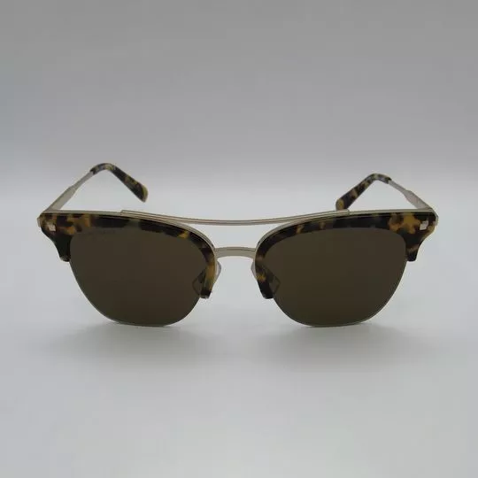 Óculos De Sol Aviador- Preto & Marrom