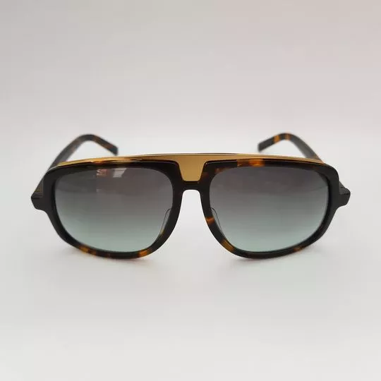 Óculos De Sol Máscara- Dourado & Preto