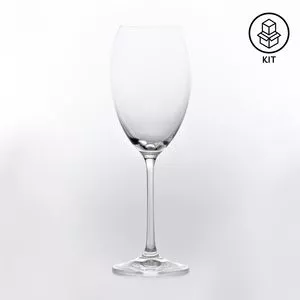 Jogo De Taças Multiuso Para Vinho & Água Grandioso<BR>- Cristal<BR>- 2Pçs<BR>- 450ml<BR>- Bohemia