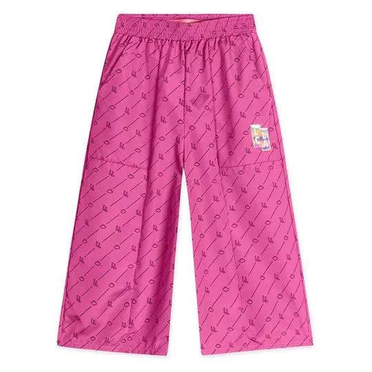 Calça Pantalona Lilica Ripilica®- Pink & Preta